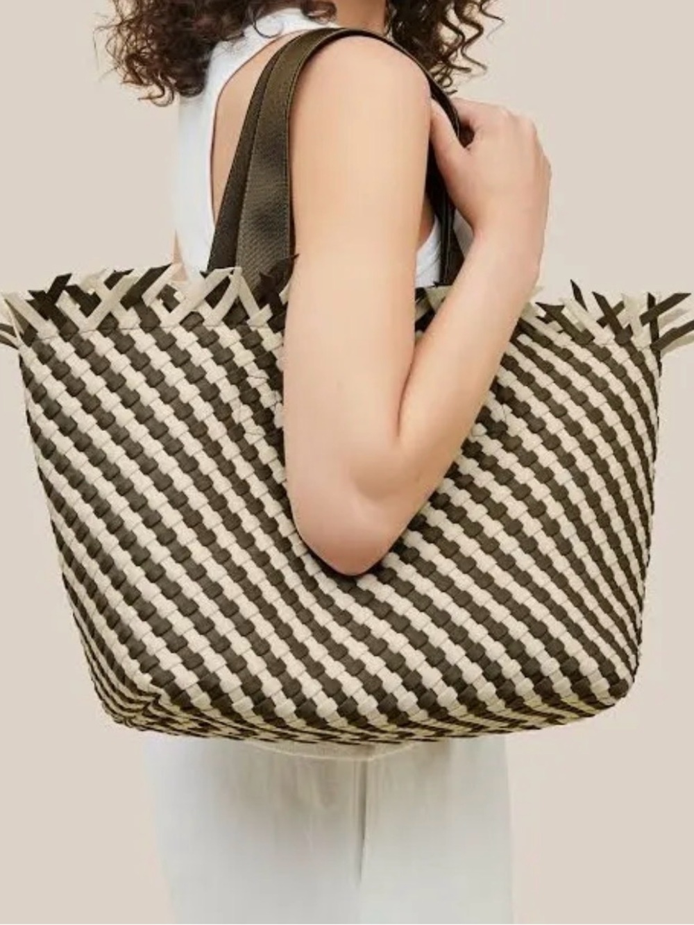 BNWT Naghedi Medium Dark Gray Havana Tote in Ginkgo. Original price $340